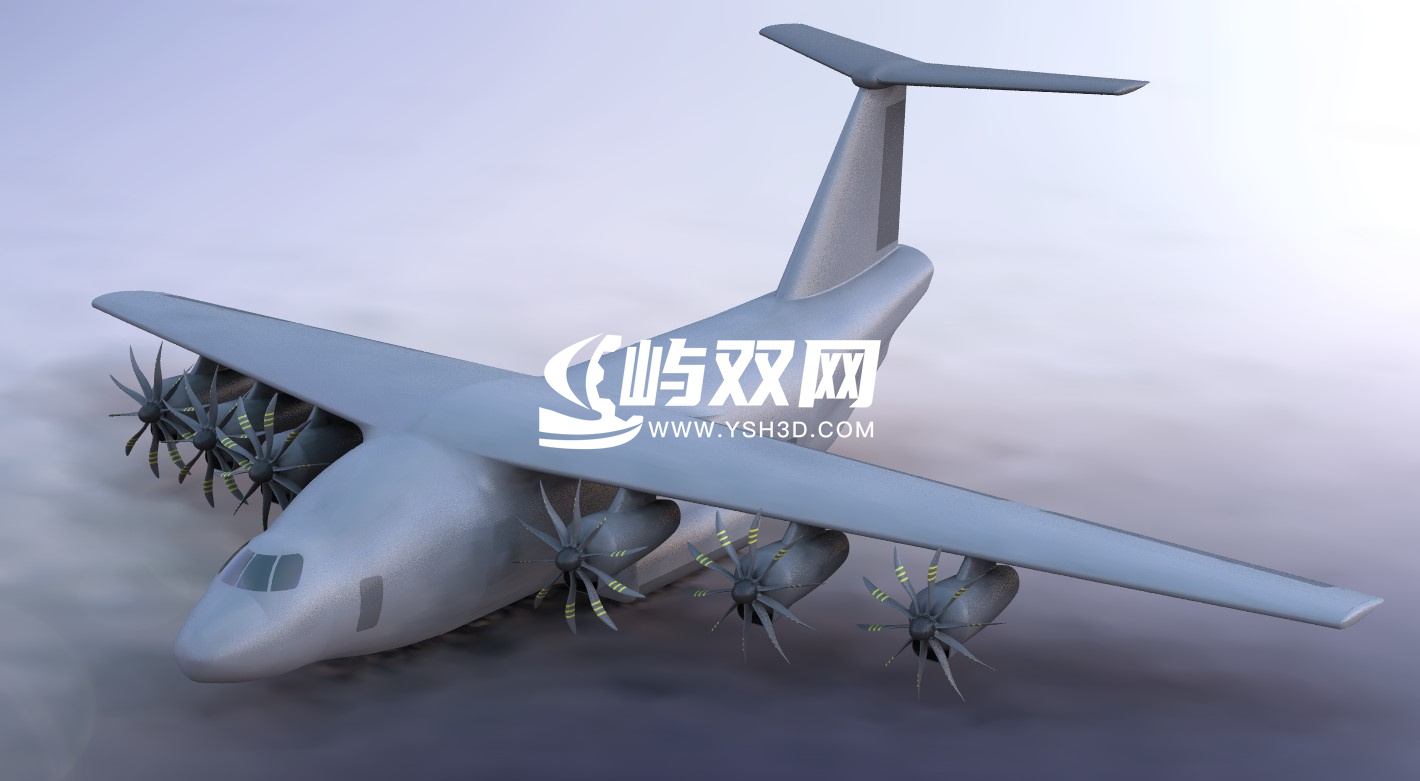 A 480 L大飞机造型3D图纸 STEP格式