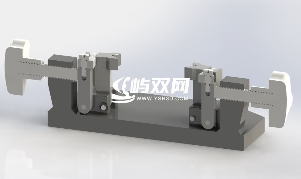 推杆式夹紧器工装夹具3D图纸 STEP IGS格式