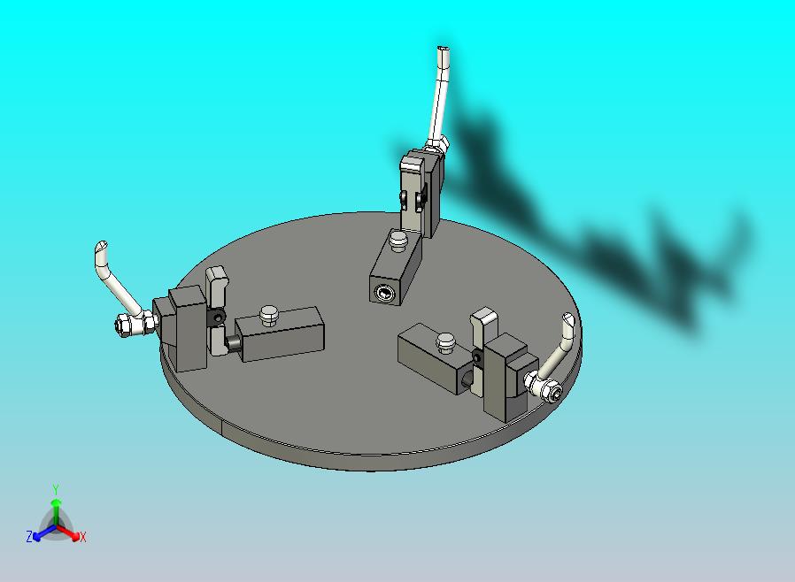 双向夹紧机构工装夹具3D图纸 STEP IGS格式