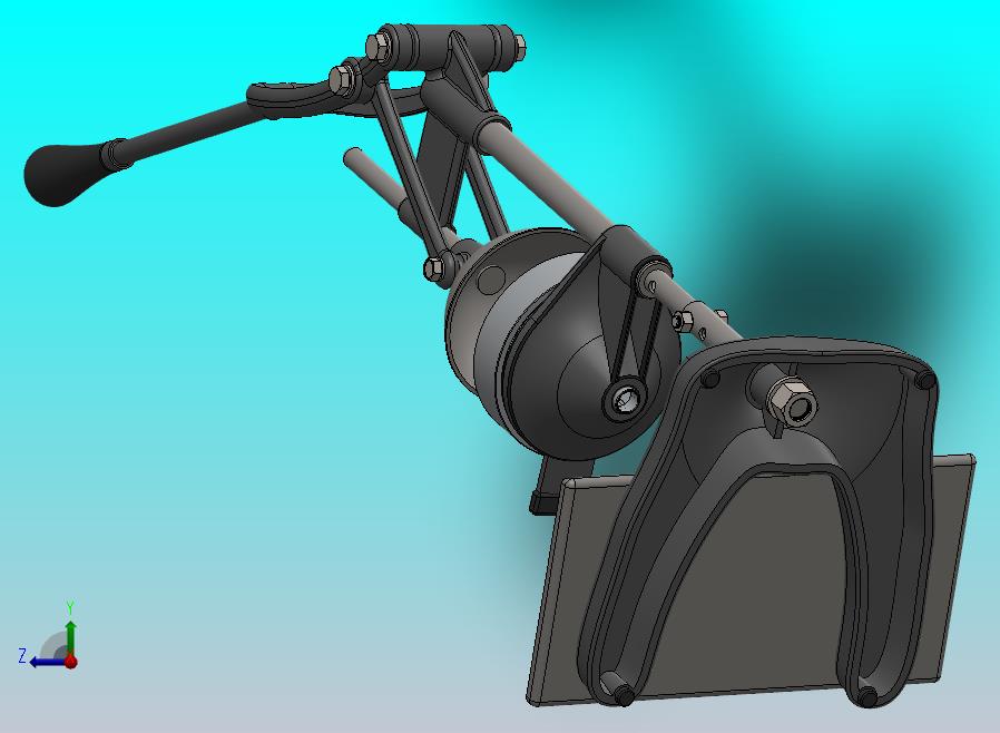 手动榨汁机3D图纸 Solidworks设计