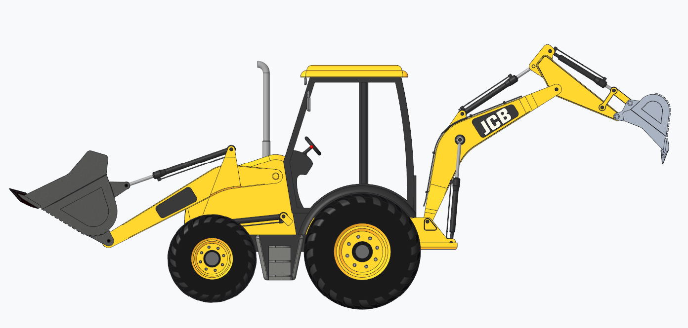 挖掘推土机3D数模图纸 STP格式