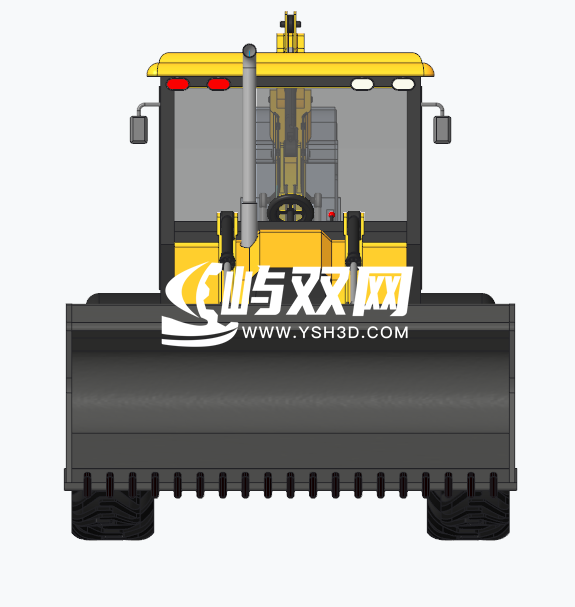 挖掘推土机3D数模图纸 STP格式