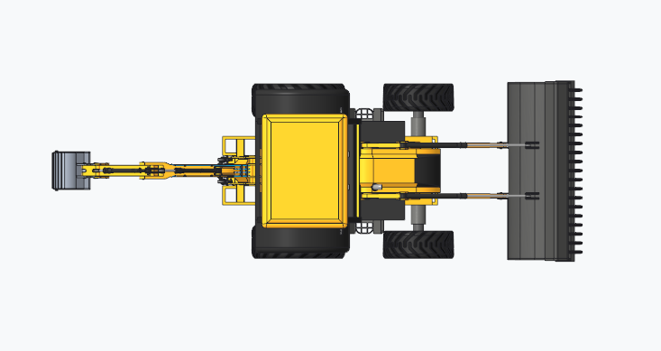 挖掘推土机3D数模图纸 STP格式