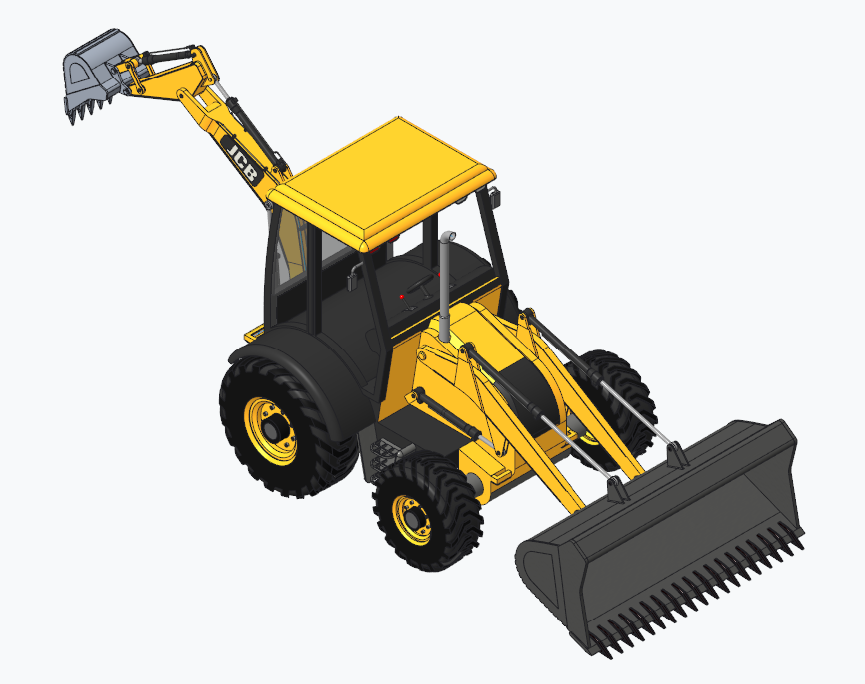 挖掘推土机3D数模图纸 STP格式