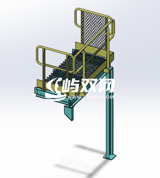 便携式检修平台延伸段3D数模图纸 Solidworks设计