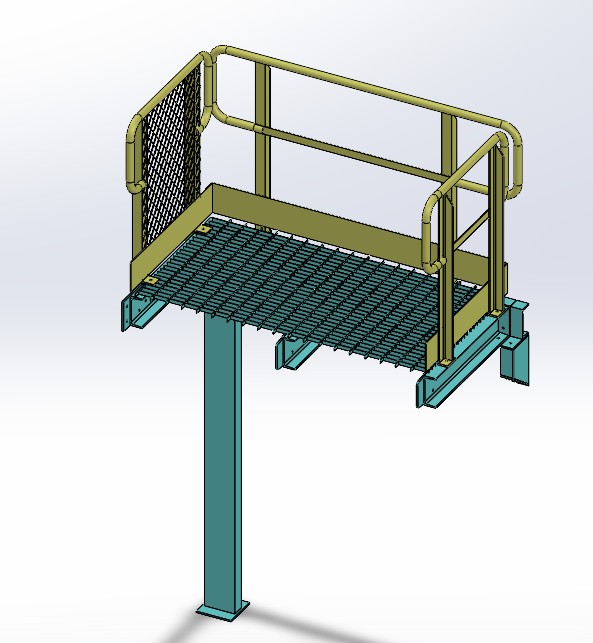 便携式检修平台延伸段3D数模图纸 Solidworks设计