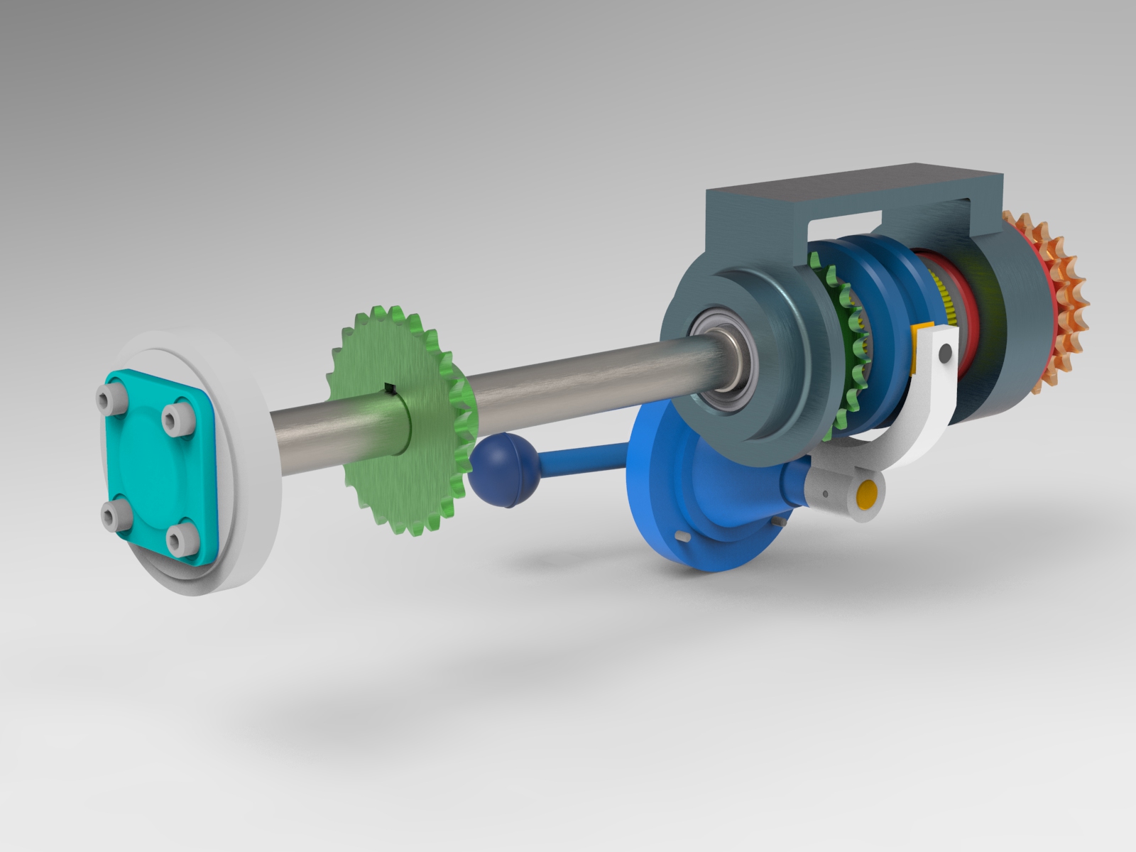 传动轴(含花键连接、键槽及螺栓等)3D数模图纸 STP格式 附平面工程图