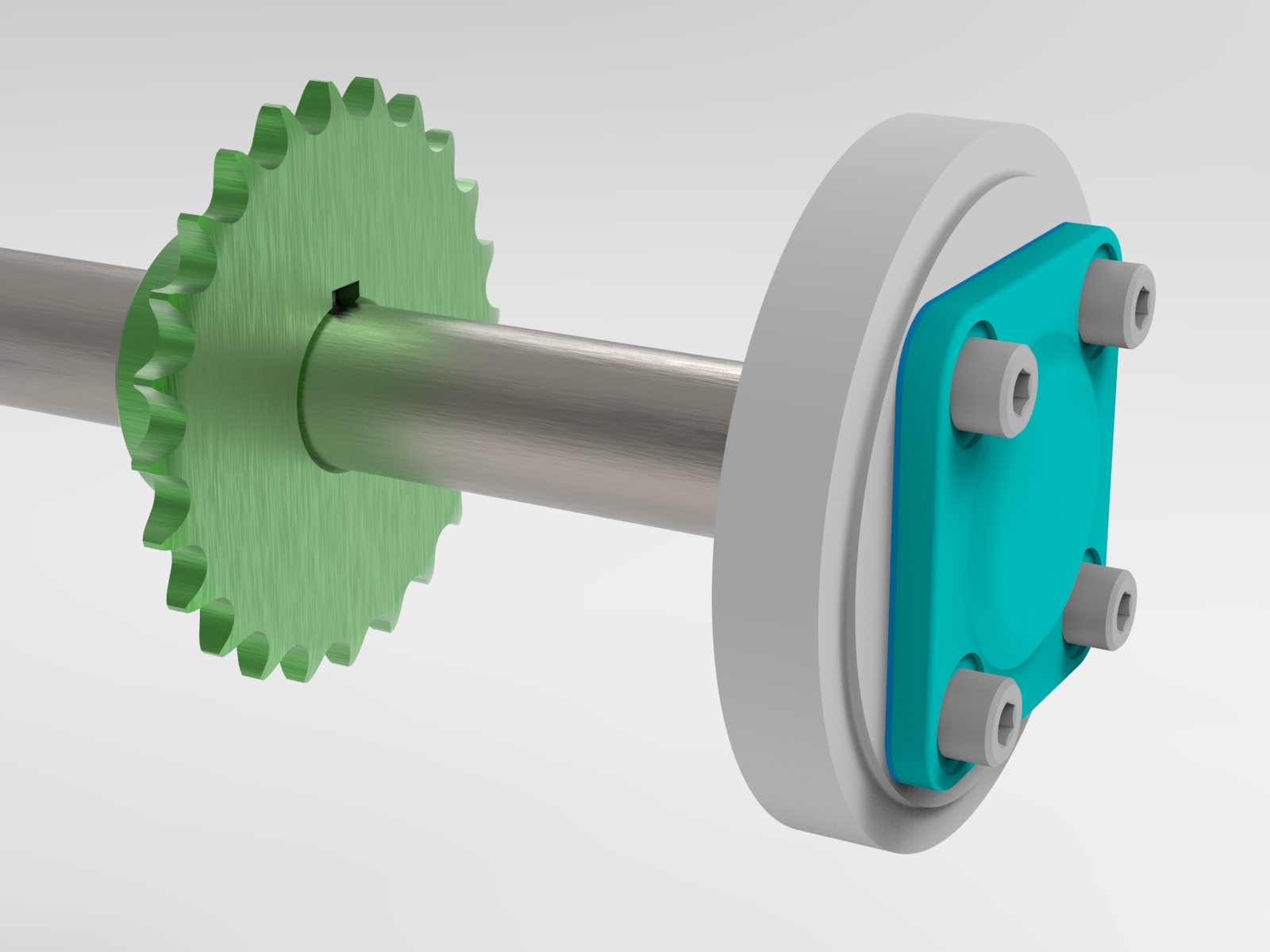 传动轴(含花键连接、键槽及螺栓等)3D数模图纸 STP格式 附平面工程图