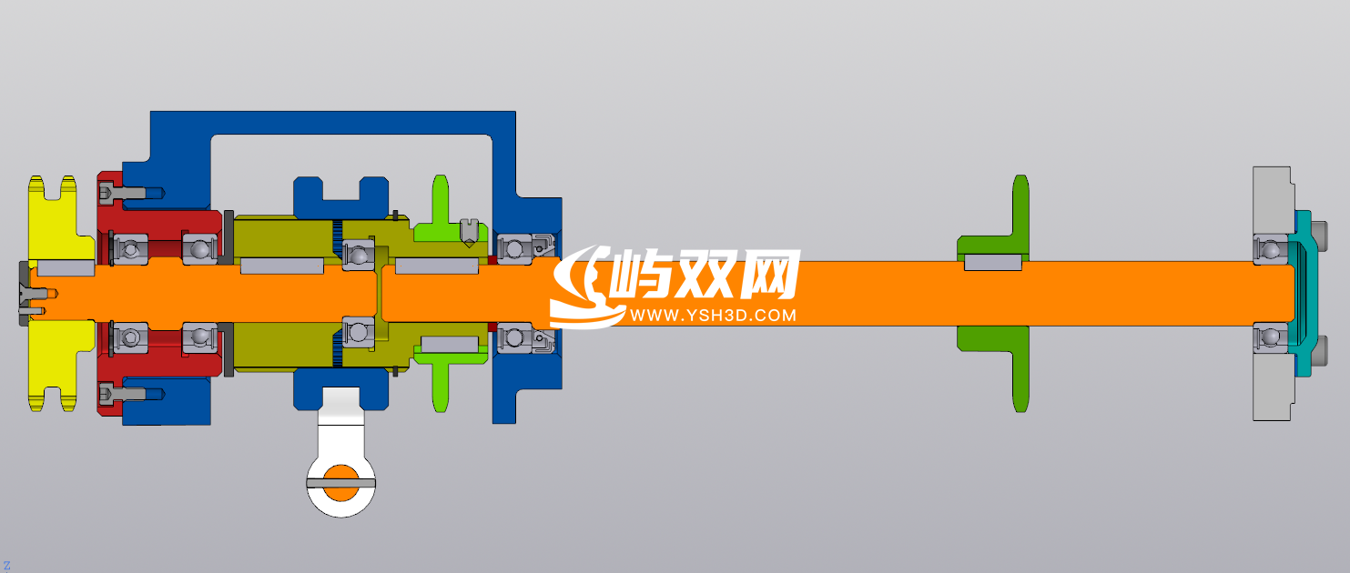 传动轴(含花键连接、键槽及螺栓等)3D数模图纸 STP格式 附平面工程图