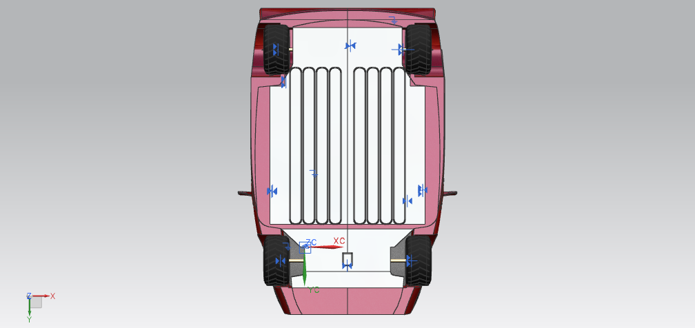 微型双座小汽车模型设计图纸