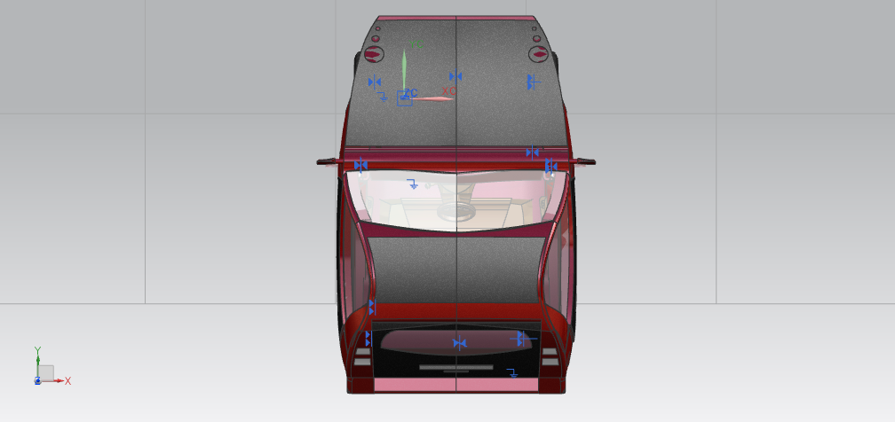 微型双座小汽车模型设计图纸