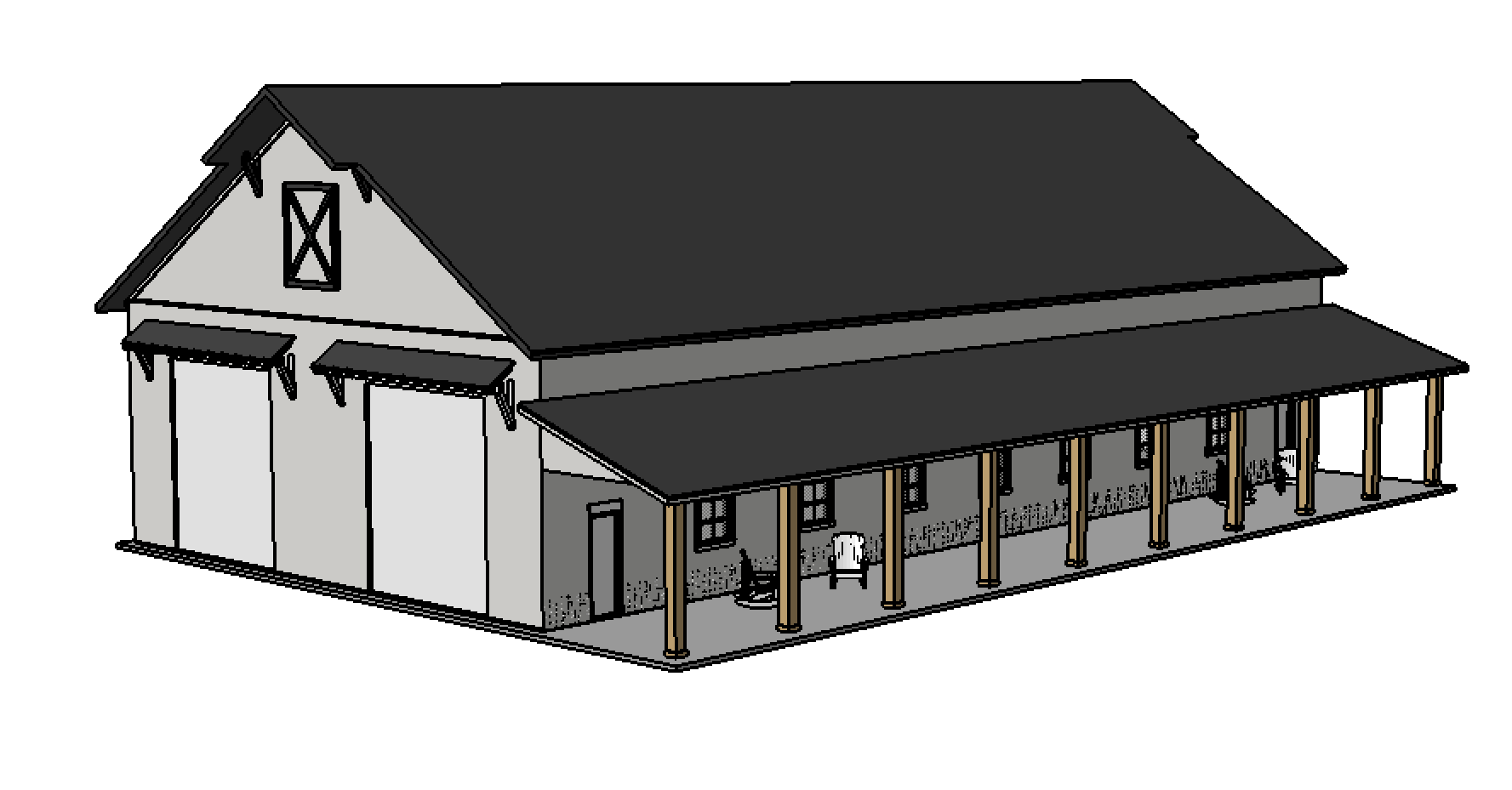 谷仓45英尺x 90英尺