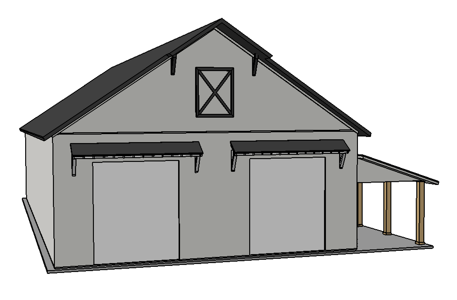 谷仓45英尺x 90英尺