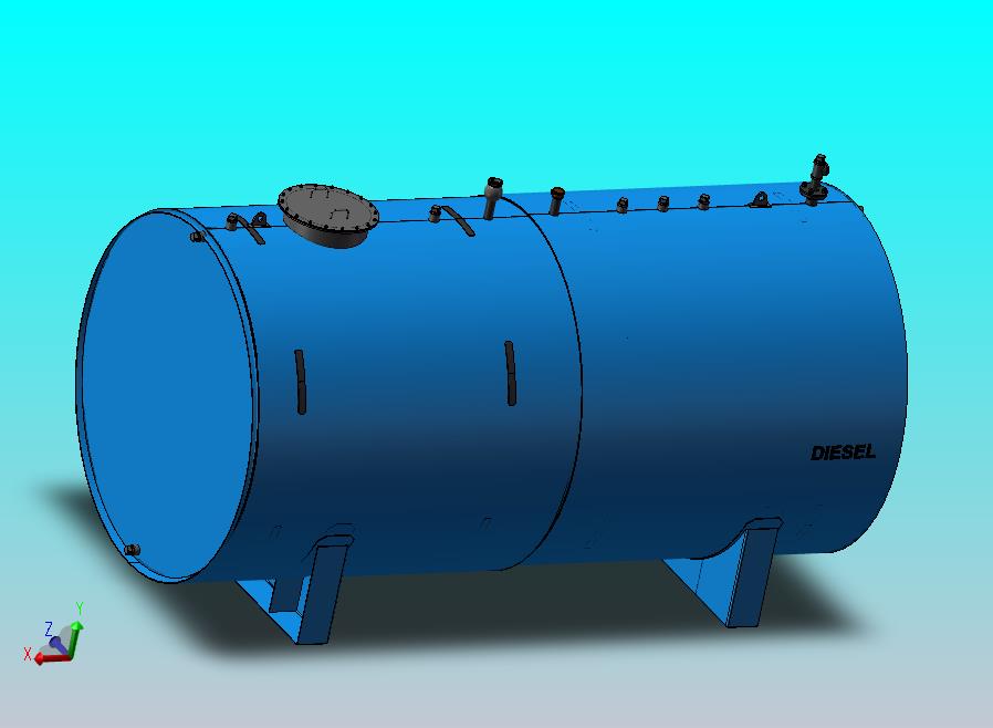 20000L燃料储罐模型