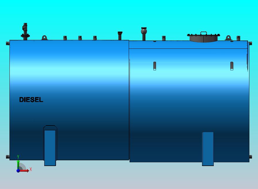 20000L燃料储罐模型