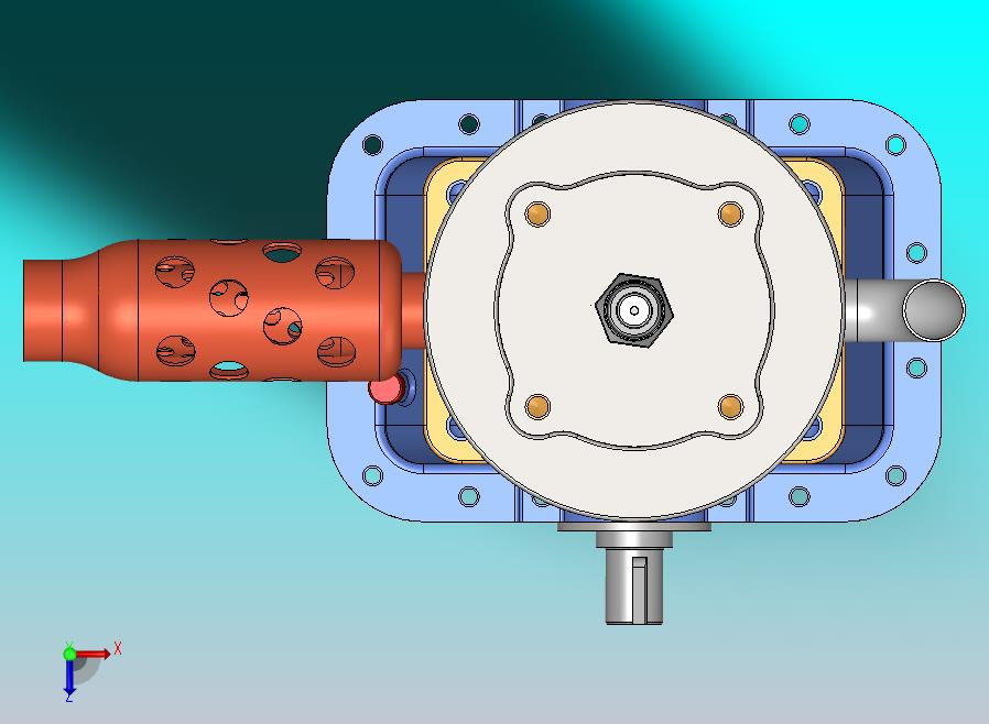 带消音装置的发动机模型