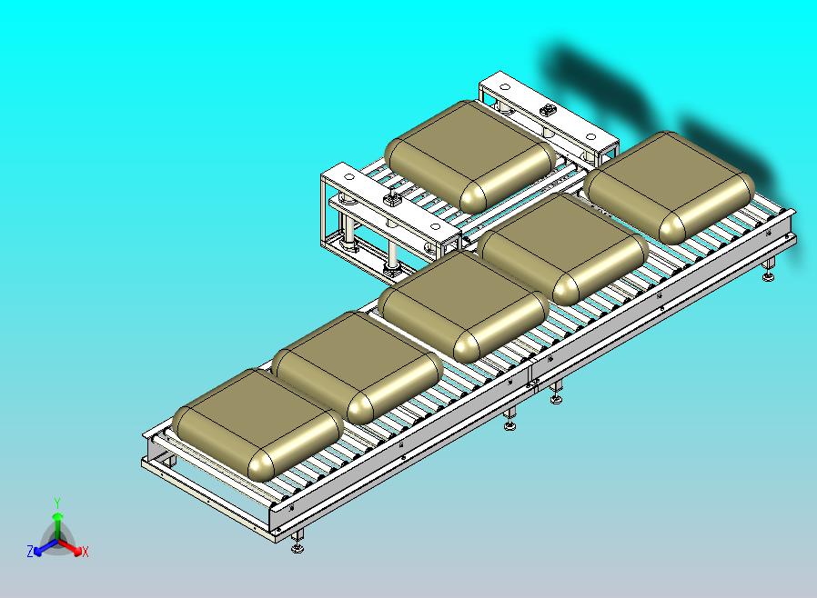 饲料袋滚筒输送线设计