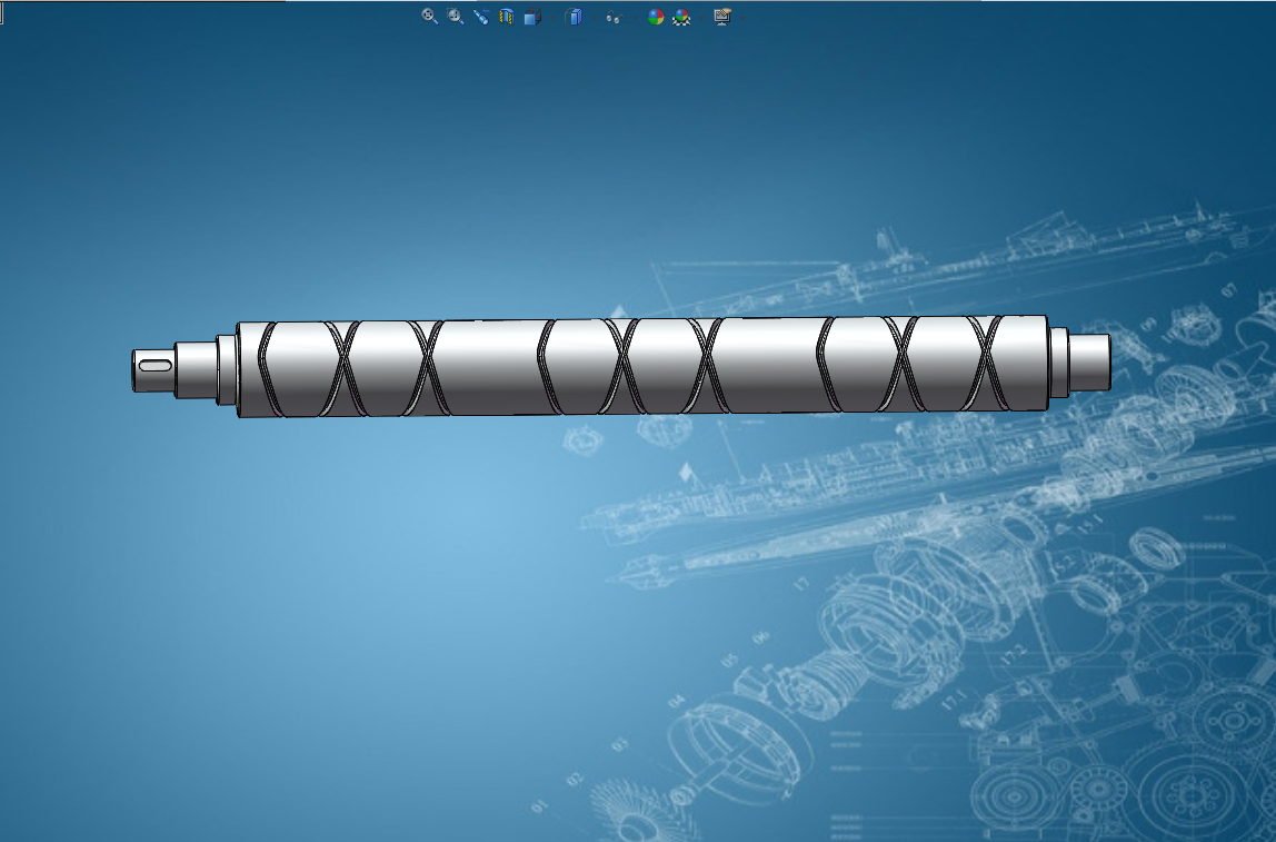 往复丝杆槽辊设计