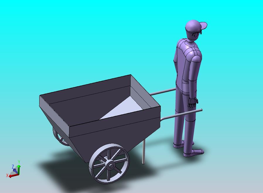 新型人拉小斗车