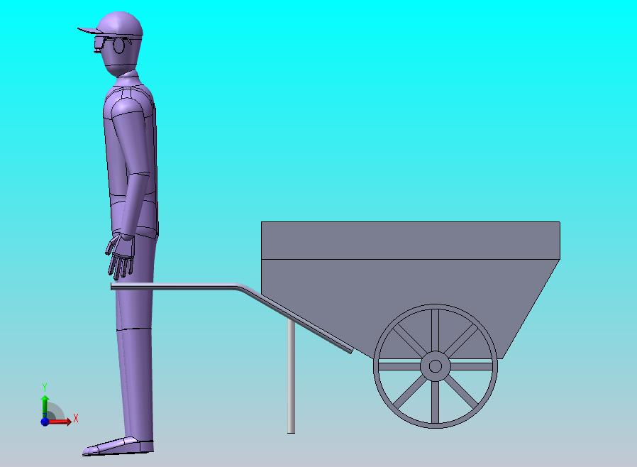 新型人拉小斗车