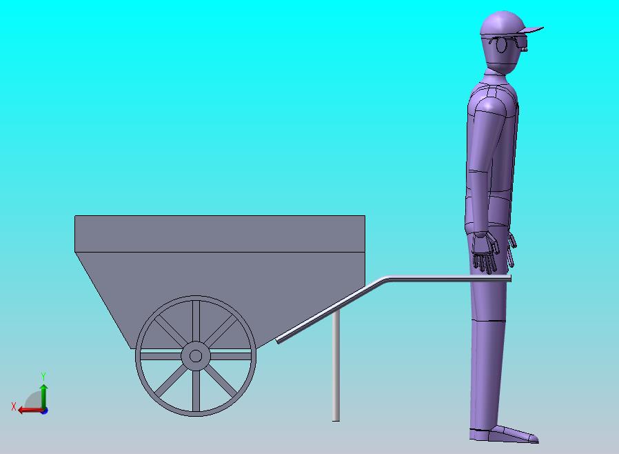 新型人拉小斗车