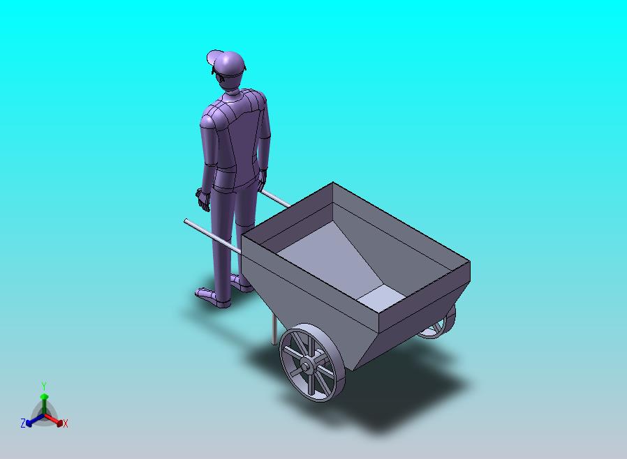 新型人拉小斗车