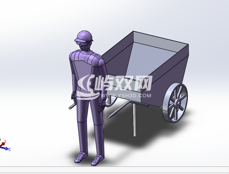 新型人拉小斗车