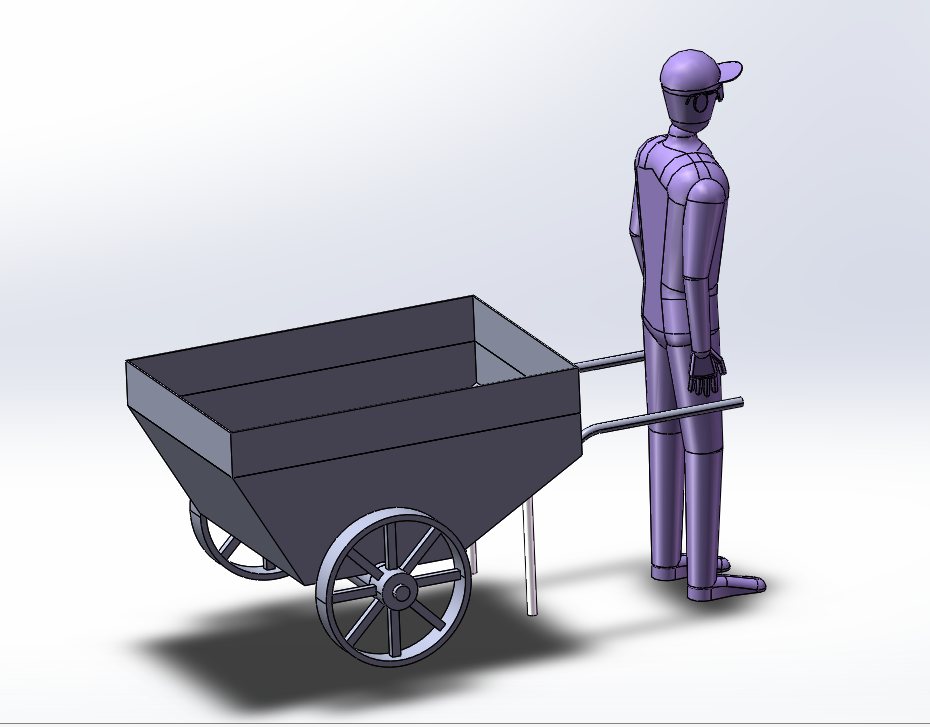 新型人拉小斗车
