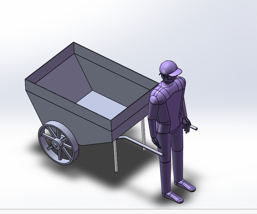 新型人拉小斗车