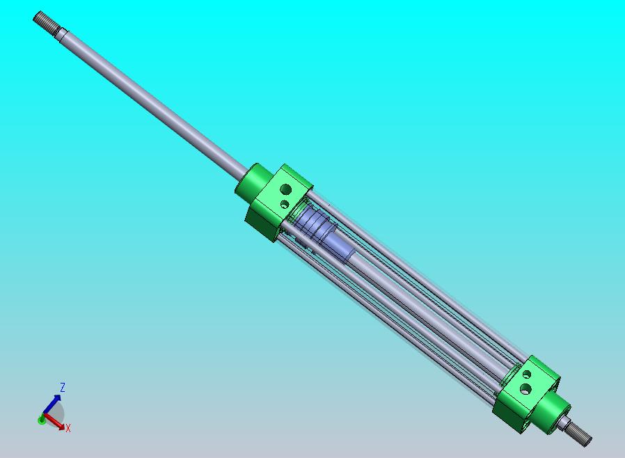 拉杆气动气缸（带双杆 - 双作用）32x12x180毫米