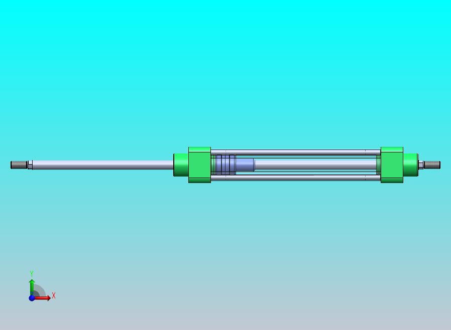 拉杆气动气缸（带双杆 - 双作用）32x12x180毫米
