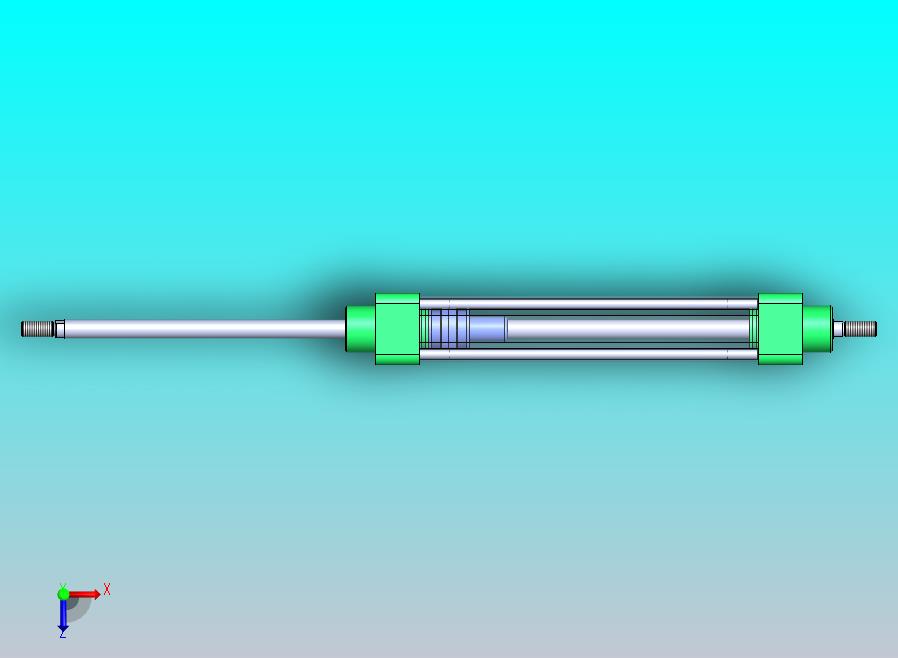 拉杆气动气缸（带双杆 - 双作用）32x12x180毫米