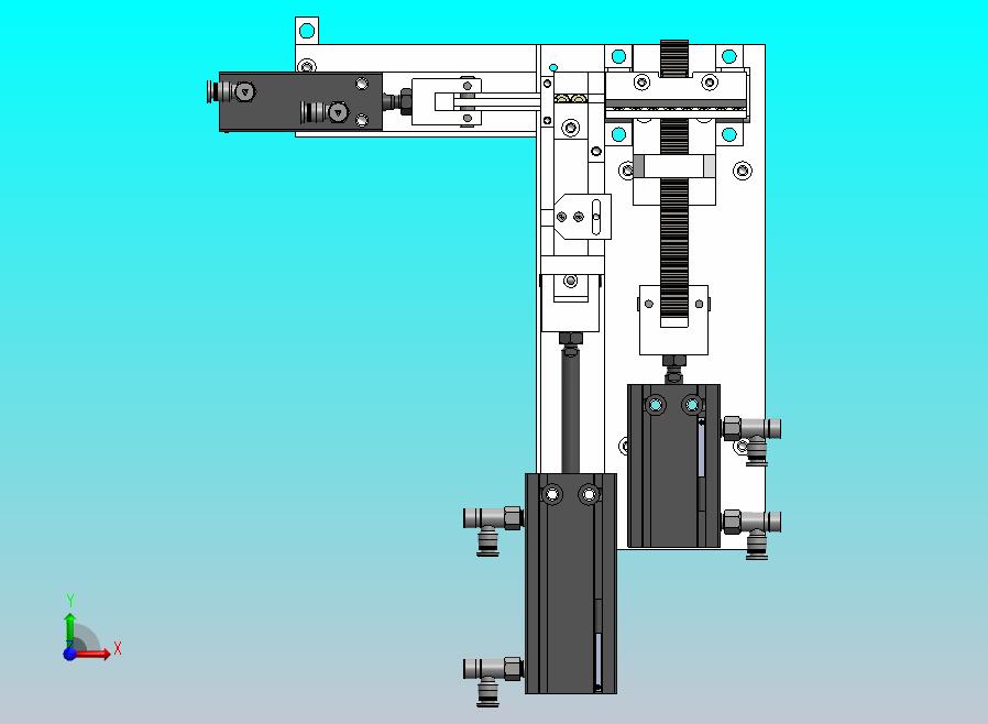 齿轮齿条的翻转机构