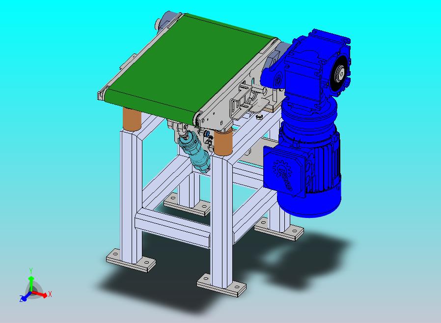 气缸的翻转皮带输送机