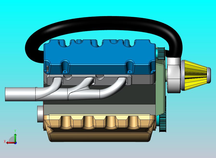 V6汽车发动机总成