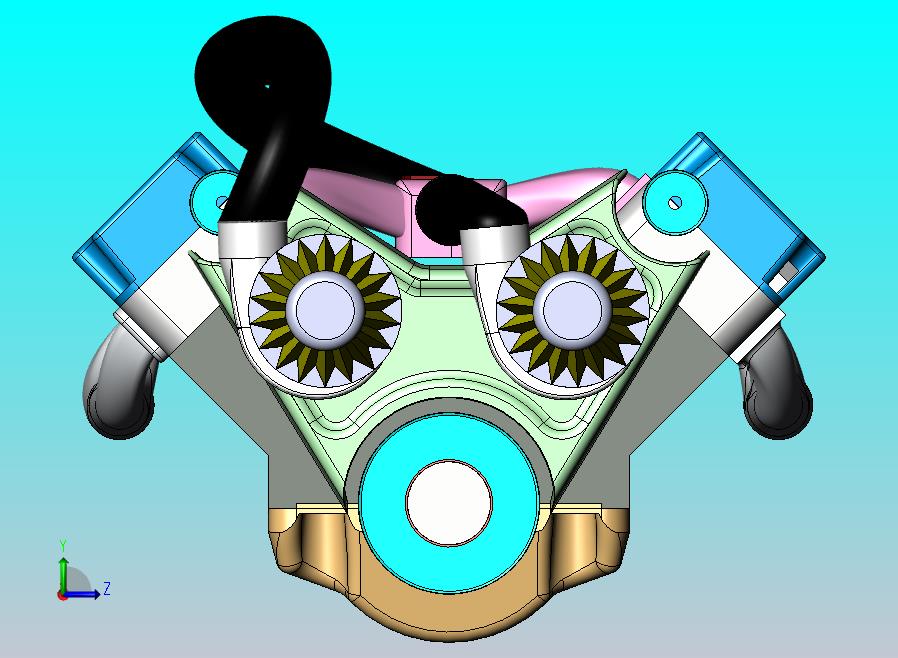 V6汽车发动机总成