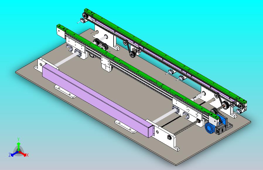 自动调宽的双列皮带输送机