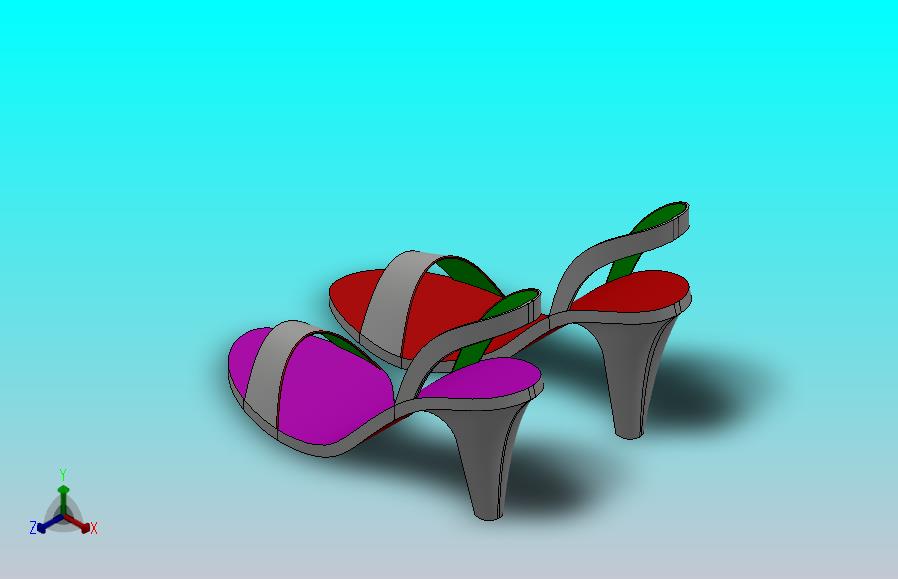 高跟鞋三维模型