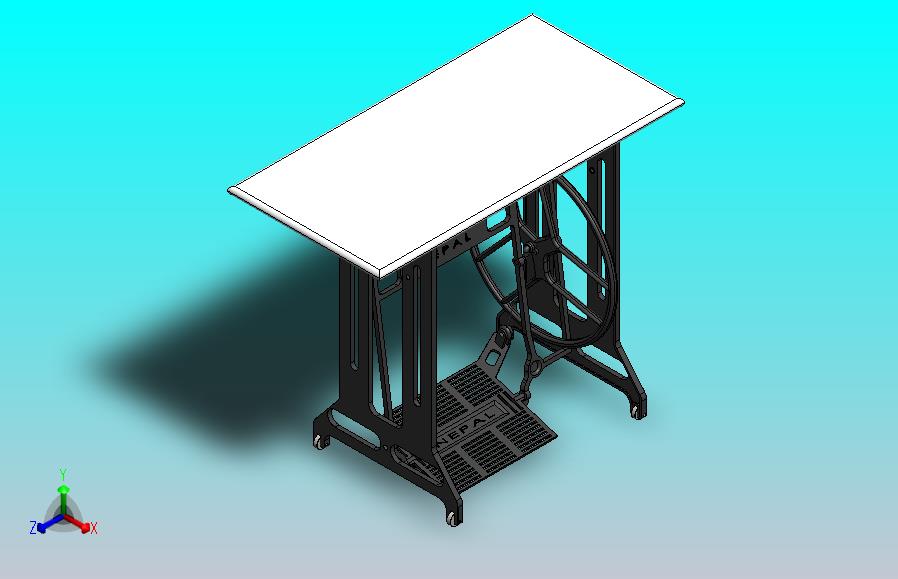 缝纫机模型图sw