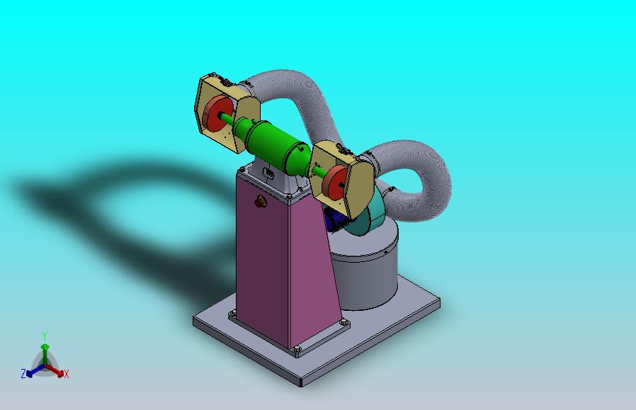 带吸尘器的双轮磨床