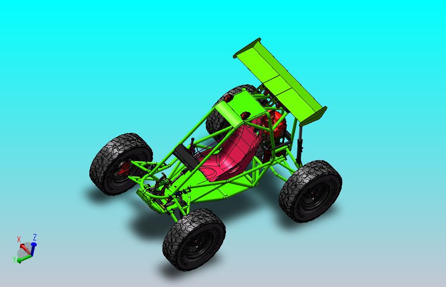 单座钢管越野车模型SW