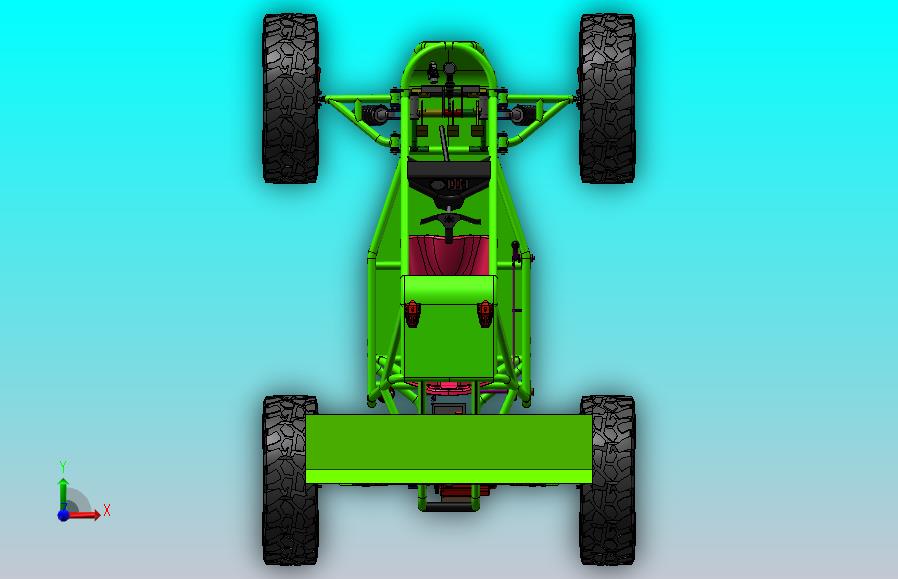 单座钢管越野车模型SW