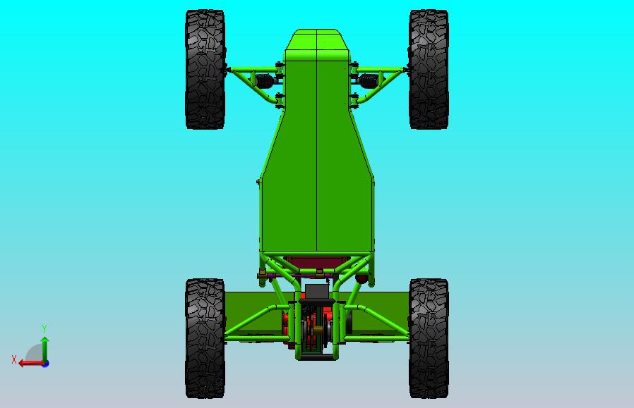 单座钢管越野车模型SW