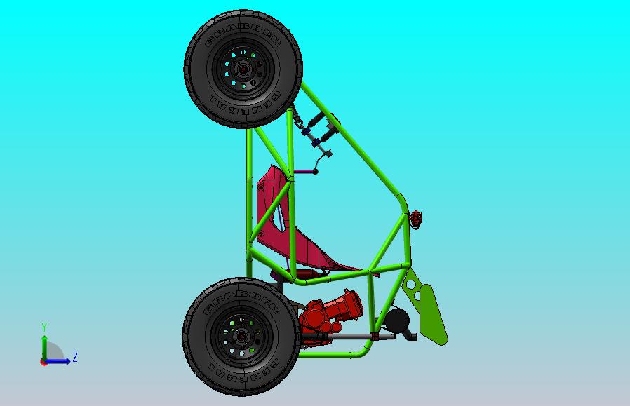 单座钢管越野车模型SW