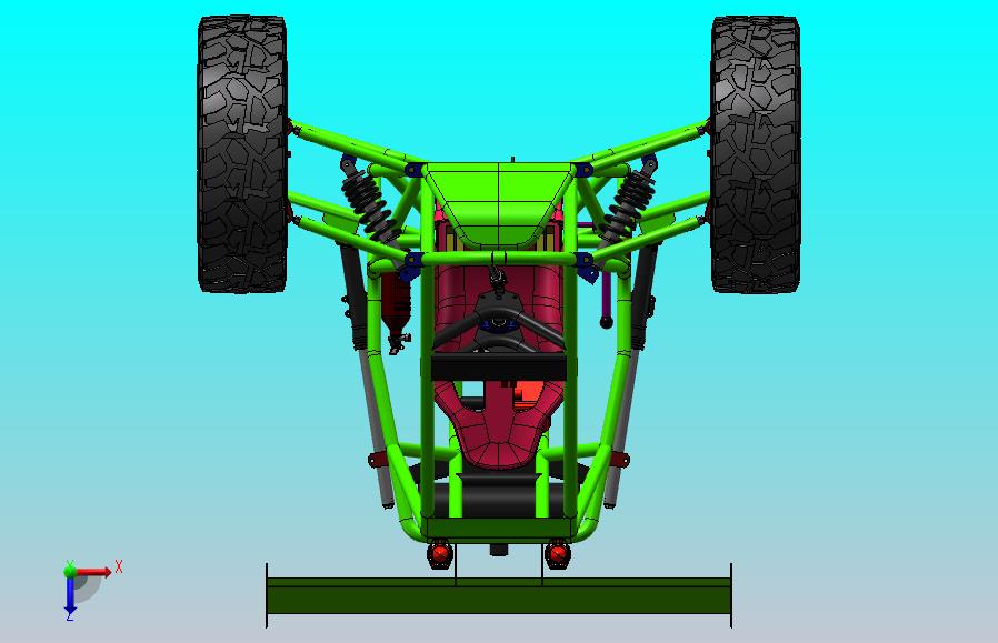 单座钢管越野车模型SW