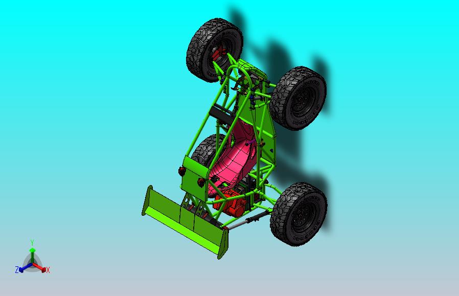 单座钢管越野车模型SW
