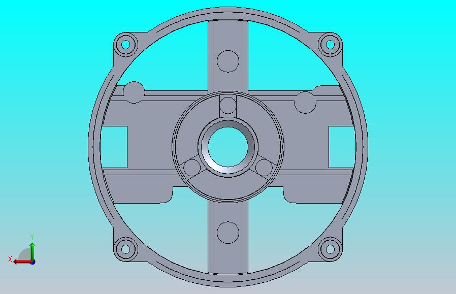 交流电机外壳背面