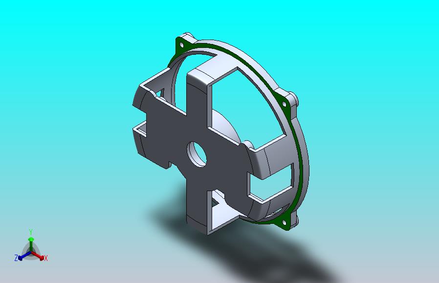 交流电机外壳背面