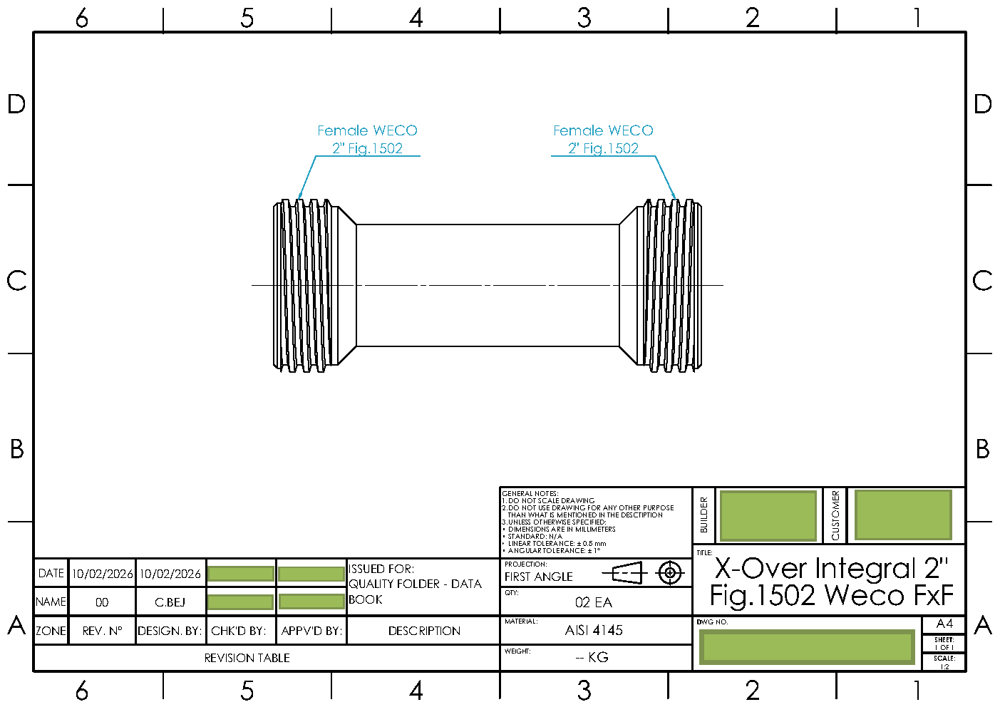 “2”Fig.1502 X-Over 一体式悍马