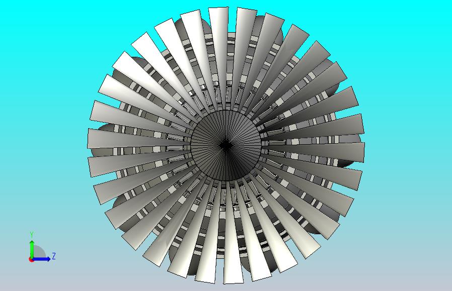 高细节涡轮风扇发动机